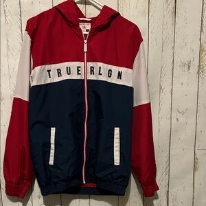True Religion Red and Blue Windbreaker